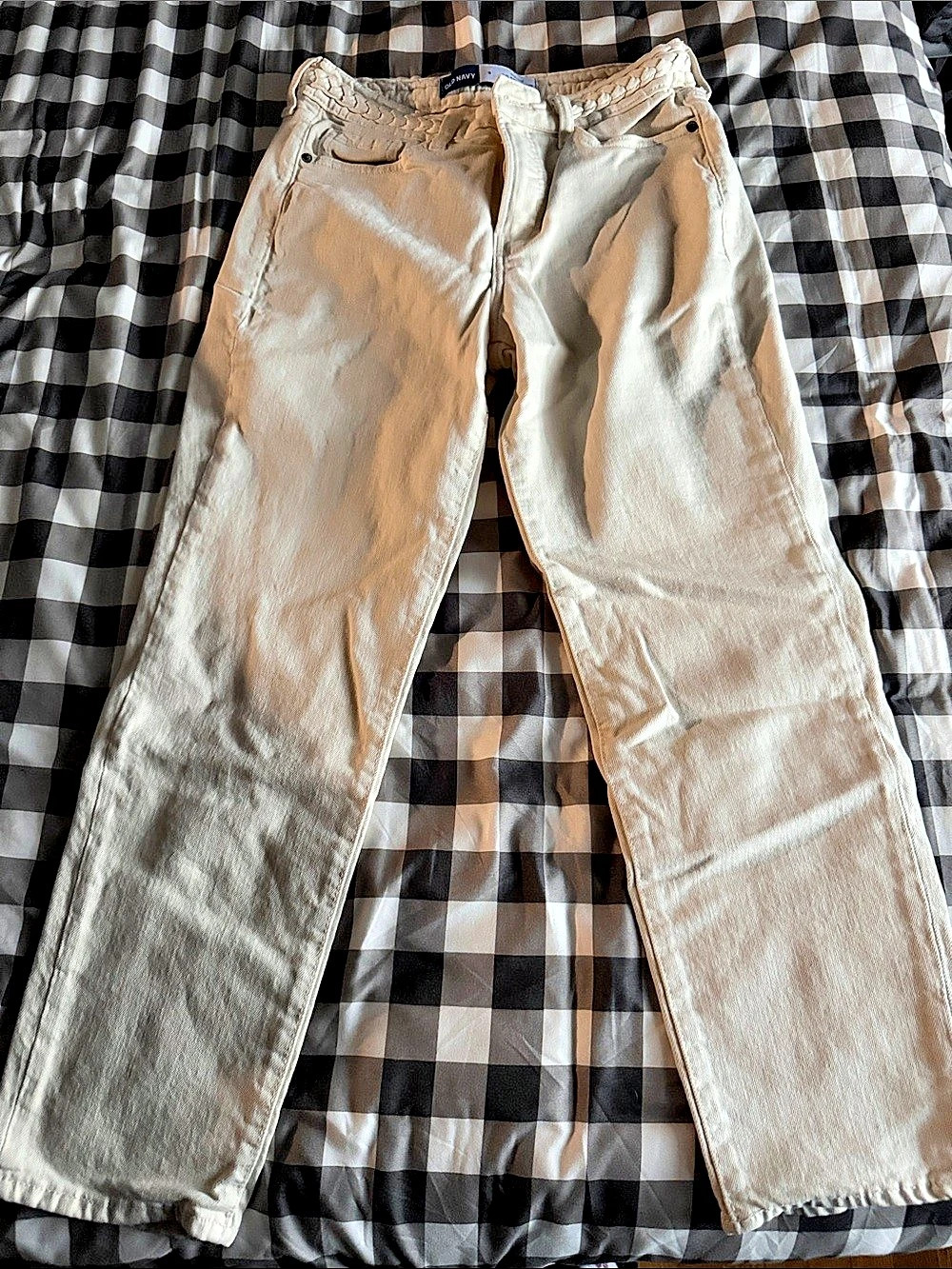 Old Navy High-Waisted OG Straight Braided Ankle Jeans Size 4